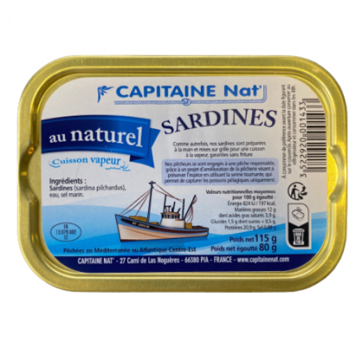 Image de SARDINE AU NATUREL 12X115GR - PC BIO