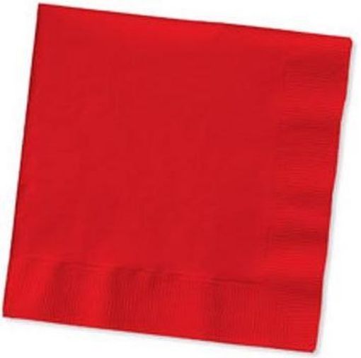 Image de SERVIETTE ROUGE 33CM 16X125P - PQ