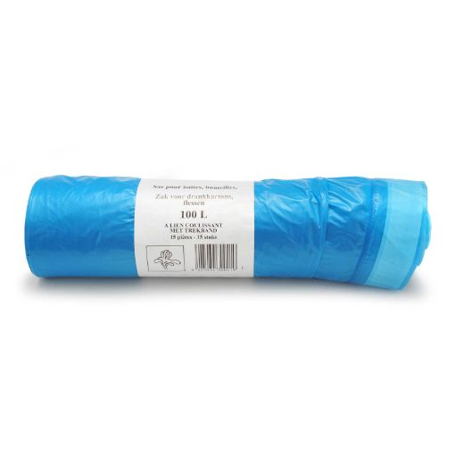 Image de SAC POUBELLE BLEU BXL 100L 20RX15PC - ROUL