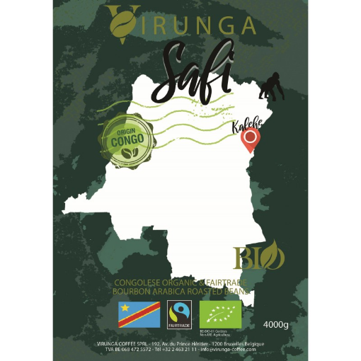Image de VIRUNGA CAFE SAFI GRAINS 4KG - KG BIO